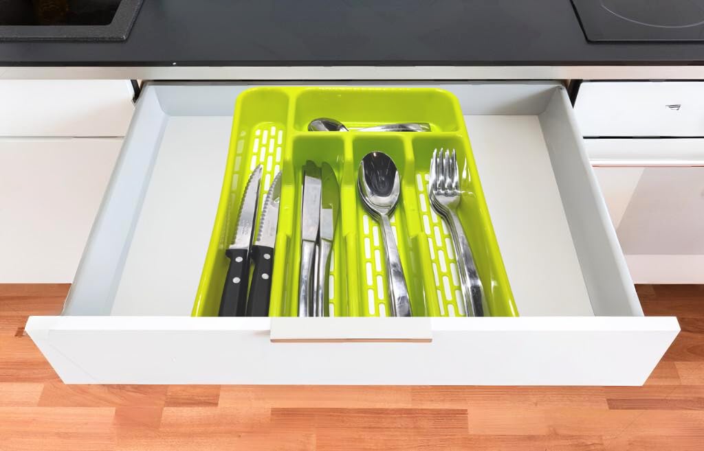 Vassoio Organizer Per Cassetti - Divisorio Antiscivolo Per Posate, Utensili Da Cucina E Trucchi - Foto 6