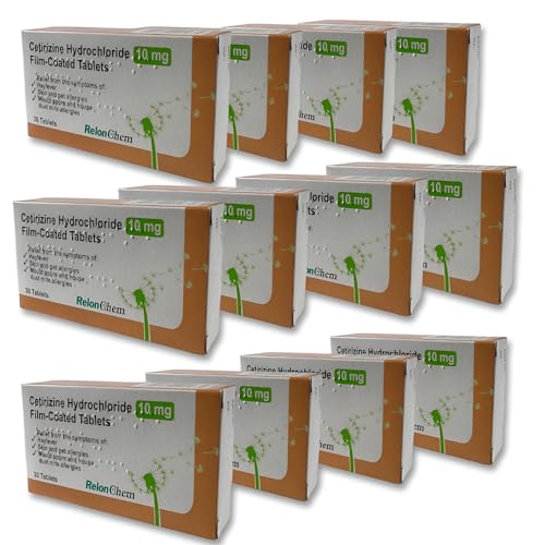12 Months Supply Hayfever Allergy Relief Cetirizine 10mg x360 Tablets (12 Boxes) RelonChem