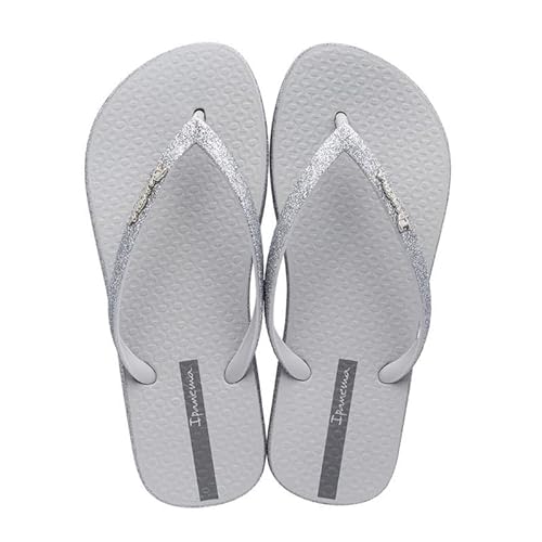 Ipanema Maxi Glow Fem Grey-Glitter Grey Damen Flipflops, Grau Glitzer Grau, US:4