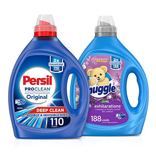 Persil Liquid Laundry Detergent, ProClean Scent, 110 Loads, Blue, 82.5 Fl Oz, Original + Snuggle...