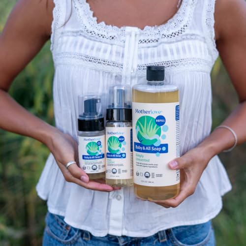 Image of Motherlove Baby & All Soap (32 oz) Gentle Foaming All-Purpose Castile Soap Made with Organic Ingredients - Simply Unscented (Pack of 2)