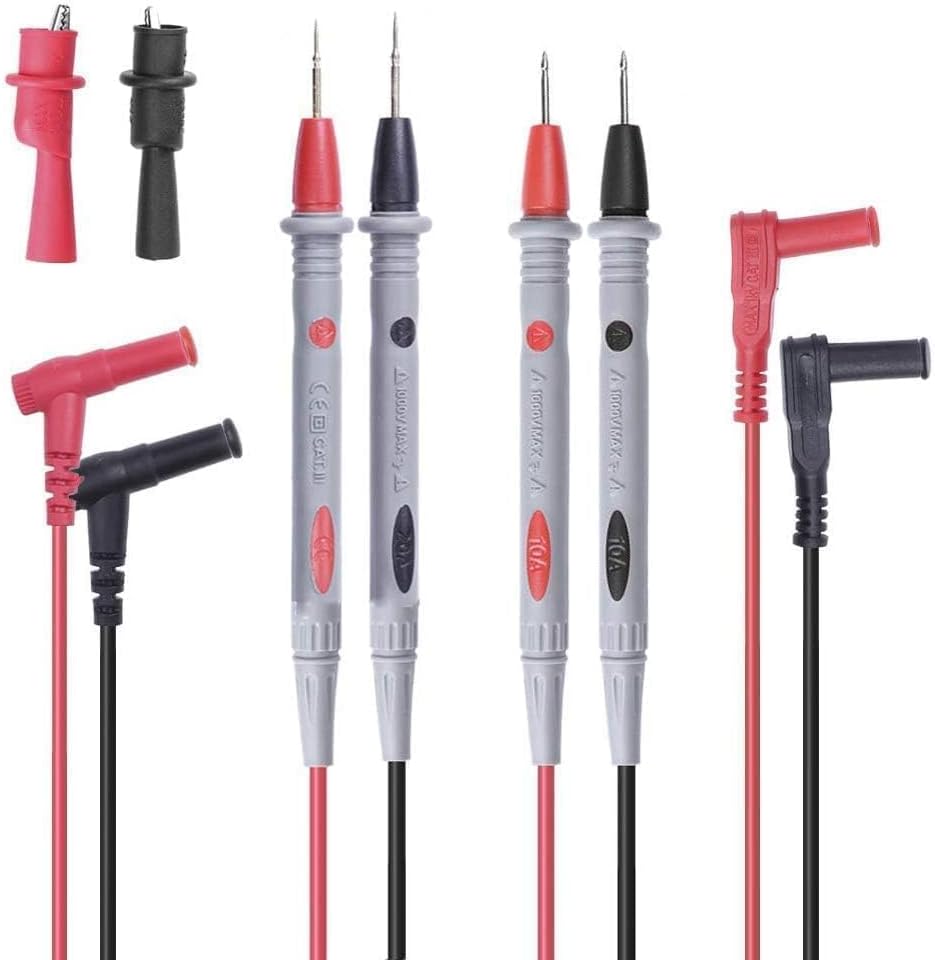 1000V 20A Multimeter Test Leads Probes Banana Plug, 2set Digital Multimeter Probes Electrical Test Probe and 1set Alligator Clips