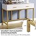 Tribesigns Vanity Table with Lighted Mirror, Makeup Vanity Dressing Table with 9 Lights and 2 Drawers for Women, Dresser Desk Vanity Set for Bedroom, Gold (White)