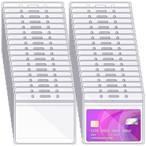 Pochette transparente étanche pour badge d'identité en plastique PVC