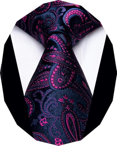 Image of YourTies Paisley Men's Necktie Woven Silk Floral Ties for Men Designer Formal Business Party Wedding