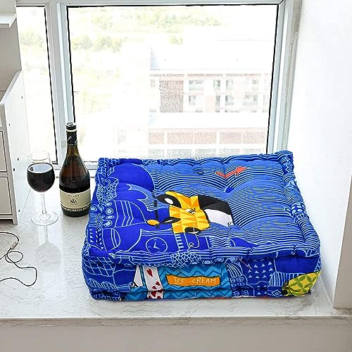 Image of COZY FURNISH Children Chair Increasing Cushion Square Kids Highchair Booster Seat Lift Pads for Baby Toddler Students Dining Table Chair| Seat Cushion 14 Inch x 14 Inch