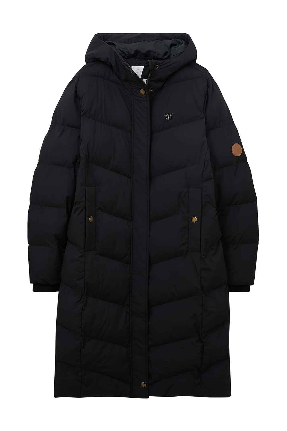 LightHouse Women's Savannah Warm Coat - Ladies Outdoor Long Padded Puffa Jacket with Hood with Recycled Sustainable Fill - Black - 18