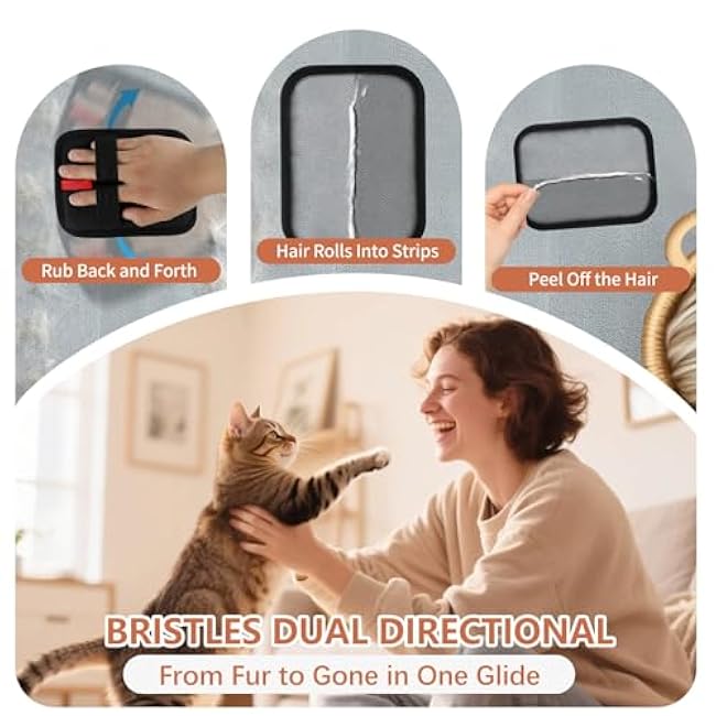 Pet Hair Removal Glove ¨C Upgraded Electrostatic Pet Hair Remover Gloves for Cats & Dogs (Black, L)-rmGvBw7x