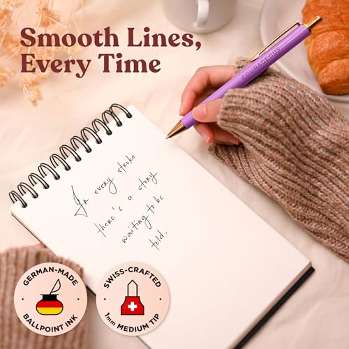 MESMOS Fancy Pen Set – Inspirational Gifts for Women, Office Motivational Writing Pens for Boss Lady, Unique Click Pens for Servers and Promotions