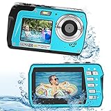 Underwater Camera 4K Video Waterproof Digital Camera 18X Waterproof Camera Anti Shake Selfie Dual-Screen Underwater Camera for Snorkeling Vacation