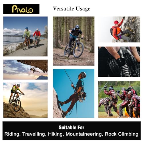 Image of Pivalo Full Finger Bike Riding Gloves with Strong Protective Shells Anti-Skid Surface Breathable Material Glove for Motorcycle Cycling Climbing Mountaineering (Military Green, L)
