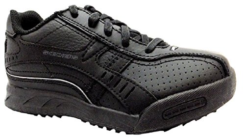 Skechers Ascoli Piceno Boy's Lace Up Walking Everyday Shoes Black