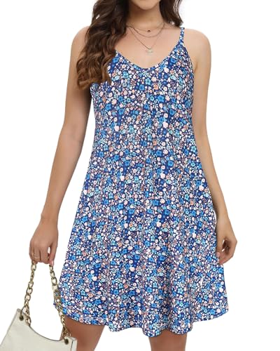 Image of JOELLYUS Womens Spaghetti Strap Dress Summer Dresses Beach Cover Ups Casual Sundresses with Pockets 2026
