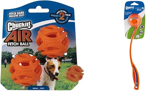 Chuckit! Air Fetch - Pelota de juguete para perros (pequeña), lanzador de bolas para perros 14S