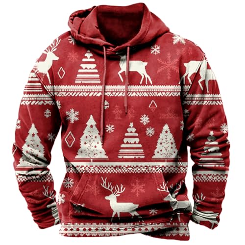 Image of domirica Hoodies For Men Western Cowboy Pullover Big And Tall Comfort Fashion Cool Novelty Graphic Hooded Sweatshirt