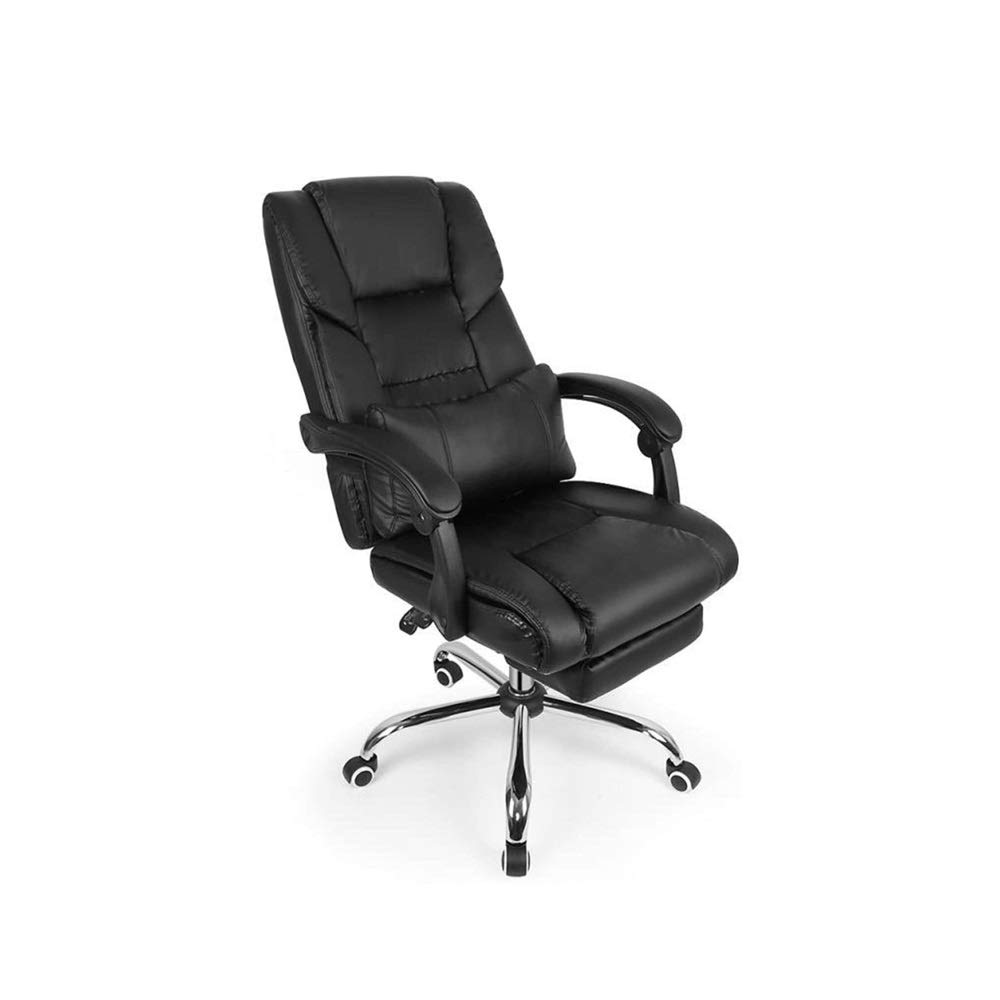 VIOLKGame Chair High-end PU Leather Release Gaming Chair Gaming Ergonomic Computer Chair Games Competitive Seat Home Office Chair Comfort Relieves Fatigue (Black)