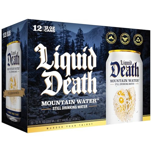 Liquid Death Still Mountain Water, Real Mountain Source, Ice-Cold Cans, Infinitely Recyclable, 12 Fl Oz (Pack of 12) - Thumbnail 6