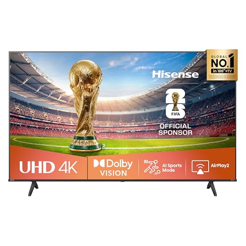 Hisense 55E6NT 139cm (55 Zoll) Fernseher, 4K UHD Smart TV, Precision Colour, HDR, Dolby Vision, 60Hz, Triple Tuner DVB-C...