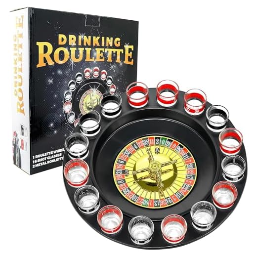 Shot Glass Roulette Novelty Gifts Drinking Party Game, 16PCS, Red/Black, FON-10046 by Fairly Odd Novelties Adult Games for Adult Game Night! The perfect White Elephant Gifts For Adults.