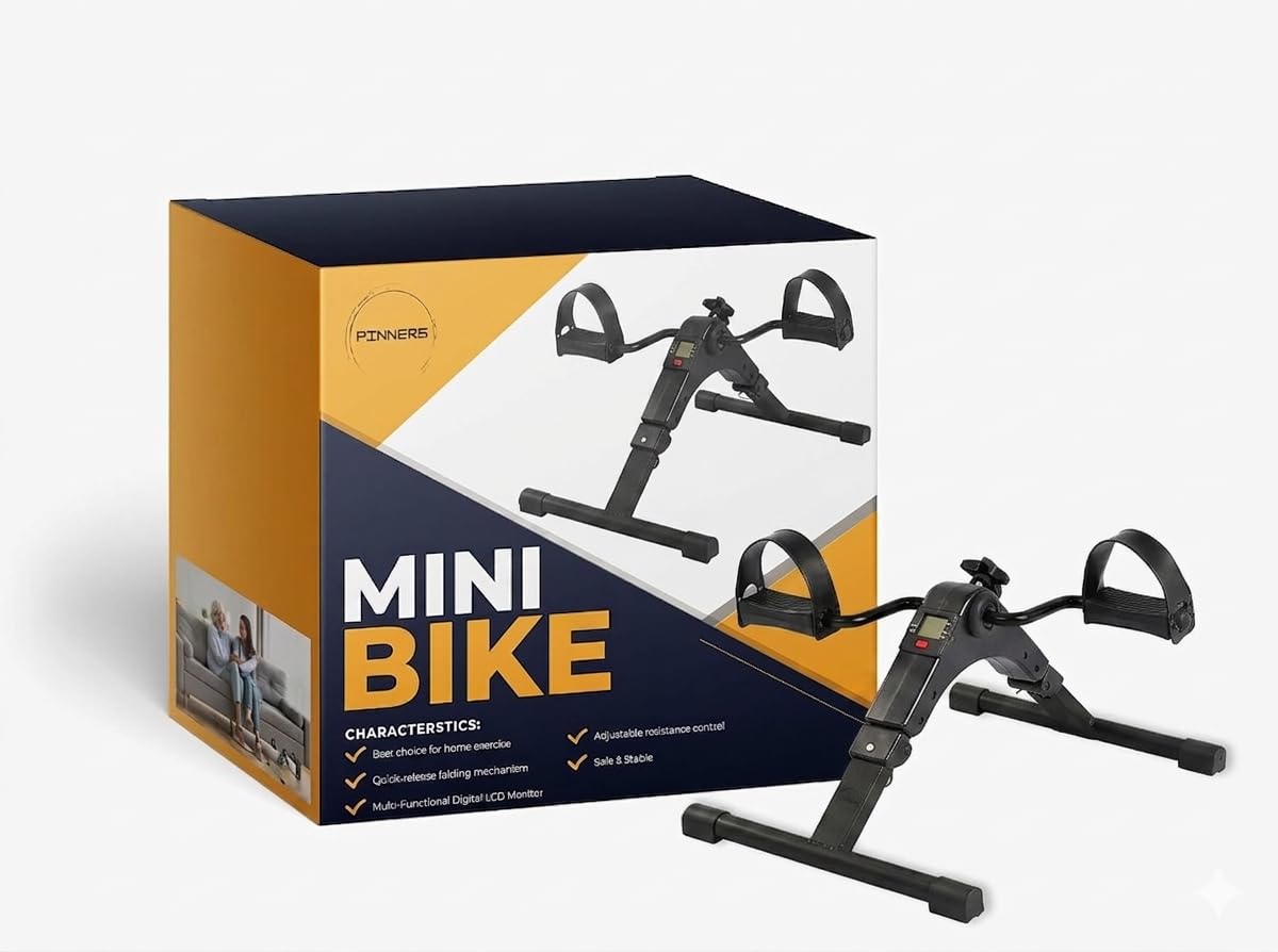 Pédales Statiques pour Exercice, Mini Vélo Statique Pliable, Pédaleur Statique, Appareil d'Exercice à Domicile, Pédales pour Personnes Âgées, Pédaleur pour Seniors, Pédalier