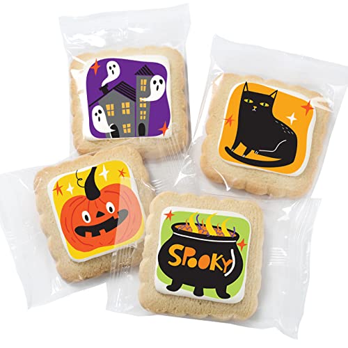 Halloween Cookies 12 Pack Decorated | Individually Wrapped Sugar Cookies | Gift Basket Pumpkin Ghosts Scary | Peanut & Nut Free #TOP1