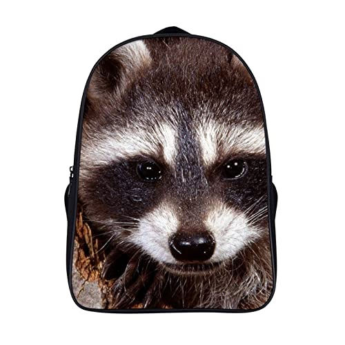 Sac d'école unisexe imprimé raccoon idéal pour le voyage scolaire