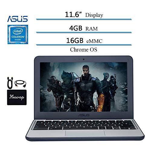 2020 Newest ASUS Chromebook 11.6" 180-degree Hinge HD Laptop for Business Student, Intel