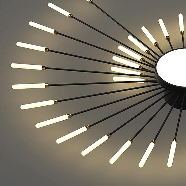 LightInTheBox Modern LED Ceiling Light Sputnik Linear Flush Mount Ceiling Lamp Firework Flower Ceiling Light Fixture for Living Room Dining Room (Black, 30-Heads, Natural Light) by LightInTheBox - Image 6