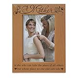 Kate Posh - A Mother is she who can take the place of all others, but whose place no one else can take - Engraved Solid Wood Picture Frame (4