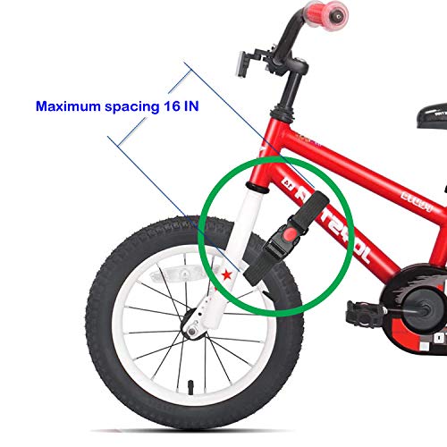 Vukgahao Bike Wheel Stabilizer Heavy Duty Versatile Hook & Loop Securing Straps Tie Downs Fastening Stabilizer Straps Reusable Bicycle Wheel Stabilizer Straps Black 2 Pack - Thumbnail 2