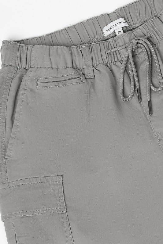 Image of Dennis Lingo Men's Cotton Lycra Full Length Solid Slim Fit Cargo Trousers