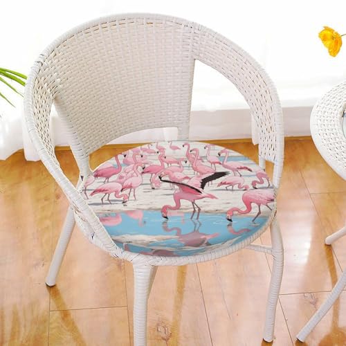 Cojín redondo de flamenco con espuma viscoelástica para silla y sofá 7