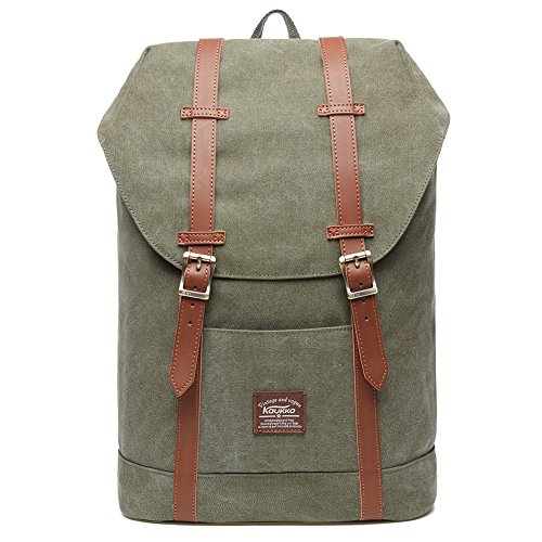 KAUKKO Rucksack Damen Herren Vintage Reiserucksack...