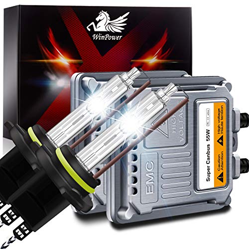 WinPower Hir2/9012 55 W carro HID Xenon kit com rastreamento CAN-Bus super decodificador farol substituição lâmpada 6000 K branco puro, 2 peças