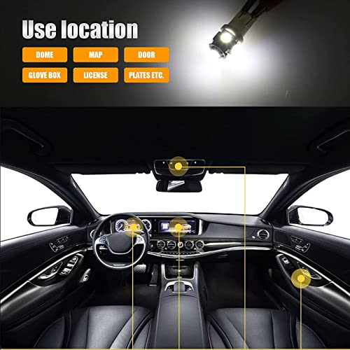 Kit 42 Bombillas LED para Interior de Auto Blanco miniatura 5