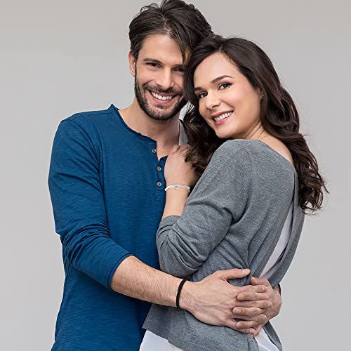 Magnetic Couple Bracelets, Mutual Attraction Bracelets Vows Of Eternal Love, Couple Bracelets Adjustable, Jewelry Gifts Express Love For Boyfriend Girlfriend Best Friends (Black+Pink) #TOP6