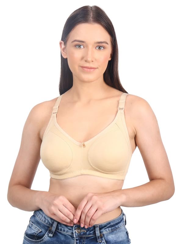 vanila Lingerie C Cup Seamless, Full Coverage Bra for Girls & Women, Wide Side Panel & Strap with 3x3 Hook Super Polycotton Fabric-picture-13
