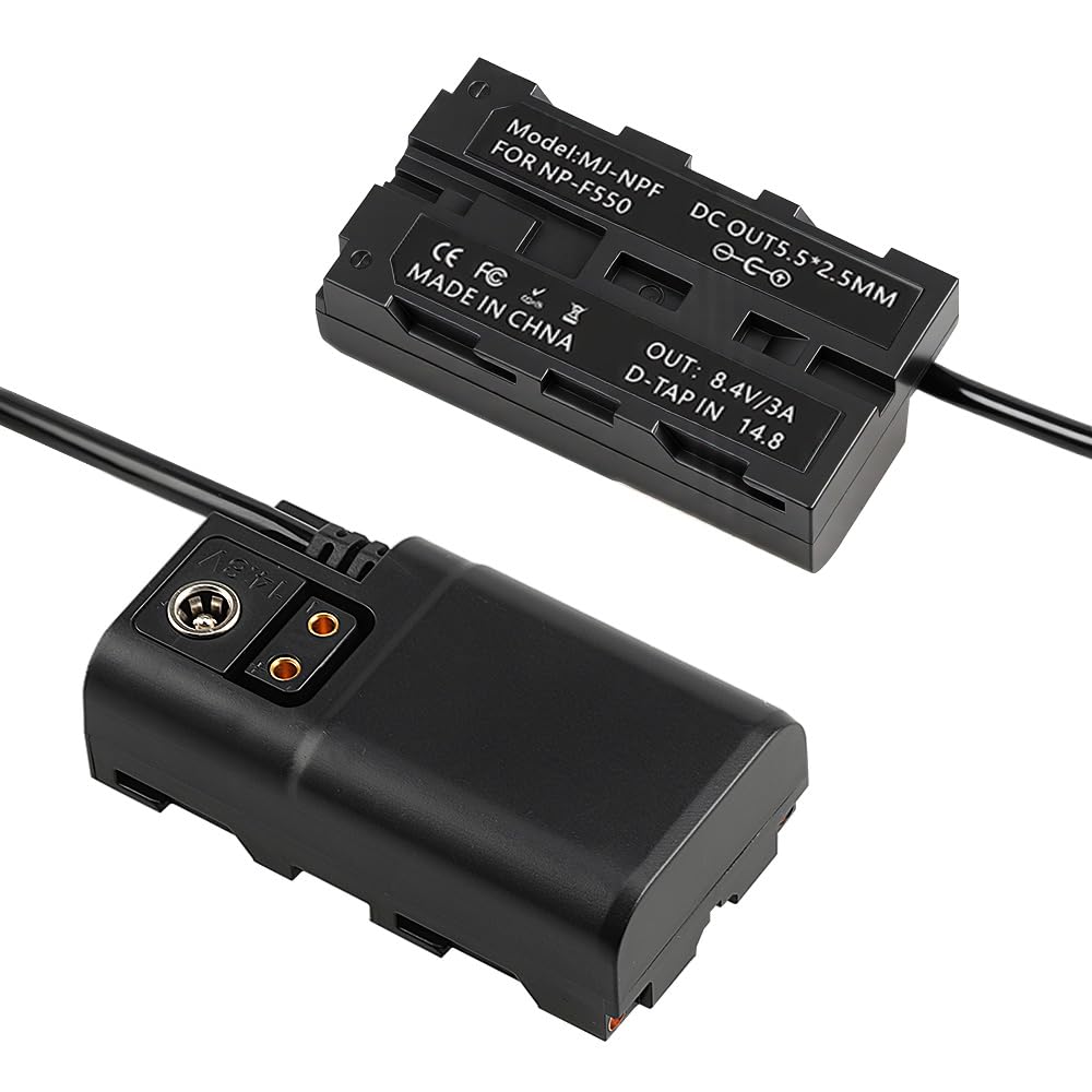 Alvin's Cables D-tap do NP-F Dummy kabel zasilający do baterii Atomos Ninja | SmallHD | Feelworld Monitor, z portem DC D-tap do Sony NP-F550| F570| F770| F970