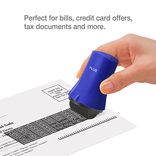 Image of Guard Your ID Wide Advanced Roller 2.0 Identity Theft Prevention Security Stamp Blue