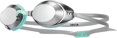 Miniatura 3 de TYR Vecta Racing Swim Goggles - Adult Swimming Goggles for Men and Women - Anti-Fog, UVA/UVB Protection, Watertight Espejado Plateado/Negro