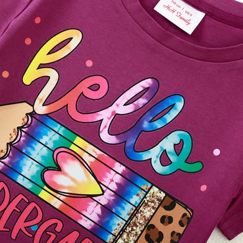 Image of First Day of Kindergarten Shirt First Day of School Gifts for Kids Kindergarten Shirts for Girls T-Shirt Top