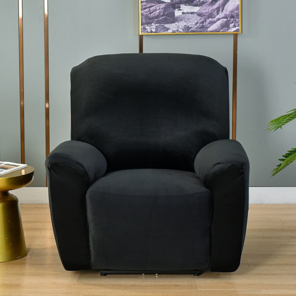 Copripoltrona Chesterfield Elasticizzato - 2 Pezzi, Nero, Antiscivolo, Per Poltrona Club - Foto 11