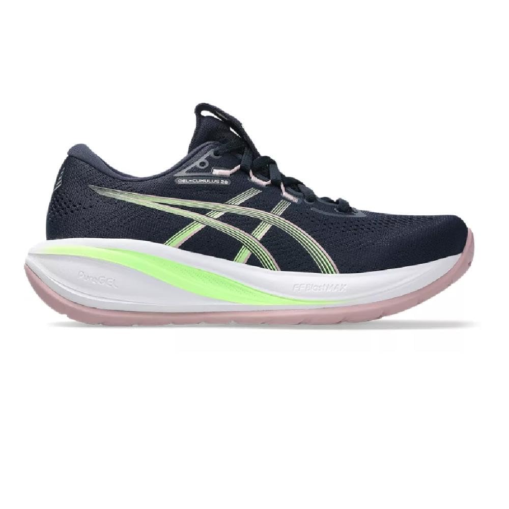 Asics Women's Gel Cumulus Running Shoes - Midnight/Illuminate / Uk4.5 Green Size 28