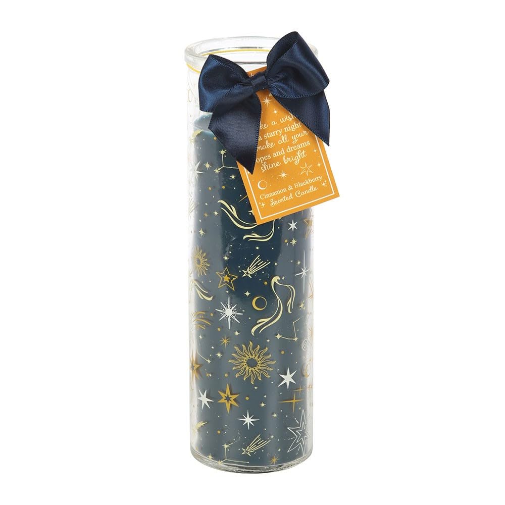Something Different Wholesale Starry Night Tube Candle | Cinnamon & Blackberry Tall Scented Candle | 55-Hour Burn Christmas