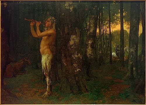 Poster Twilight in the Woods par Hans Thoma, toile sans cadre 58x90 cm