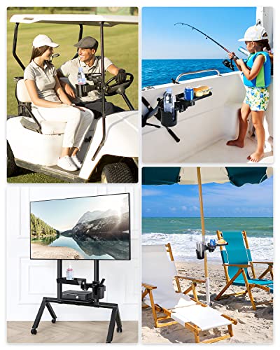 Kemimoto Cup Holder, Angle-Adjustable & Easy To Install, Cup Drink Holder For Drinks, Fits For Golf Cart, Scooter, Boat, Beach Umbrella, Atv, Utv, Rollator #TOP6