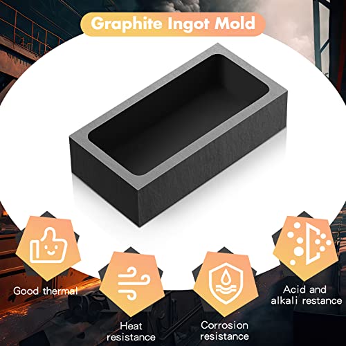 image for Sumind 8 Pcs Graphite Ingot Mold Crucible for Melting Smelting Molds f