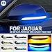Yoegerery LED Dynamic Turn Signal Light ，Side Mirror Sequential Lamp Indicator Blinker for Jaguar XE XF XJ F-TYPE XK XKR I-PACE X760 X351 (Blue-Yellow)