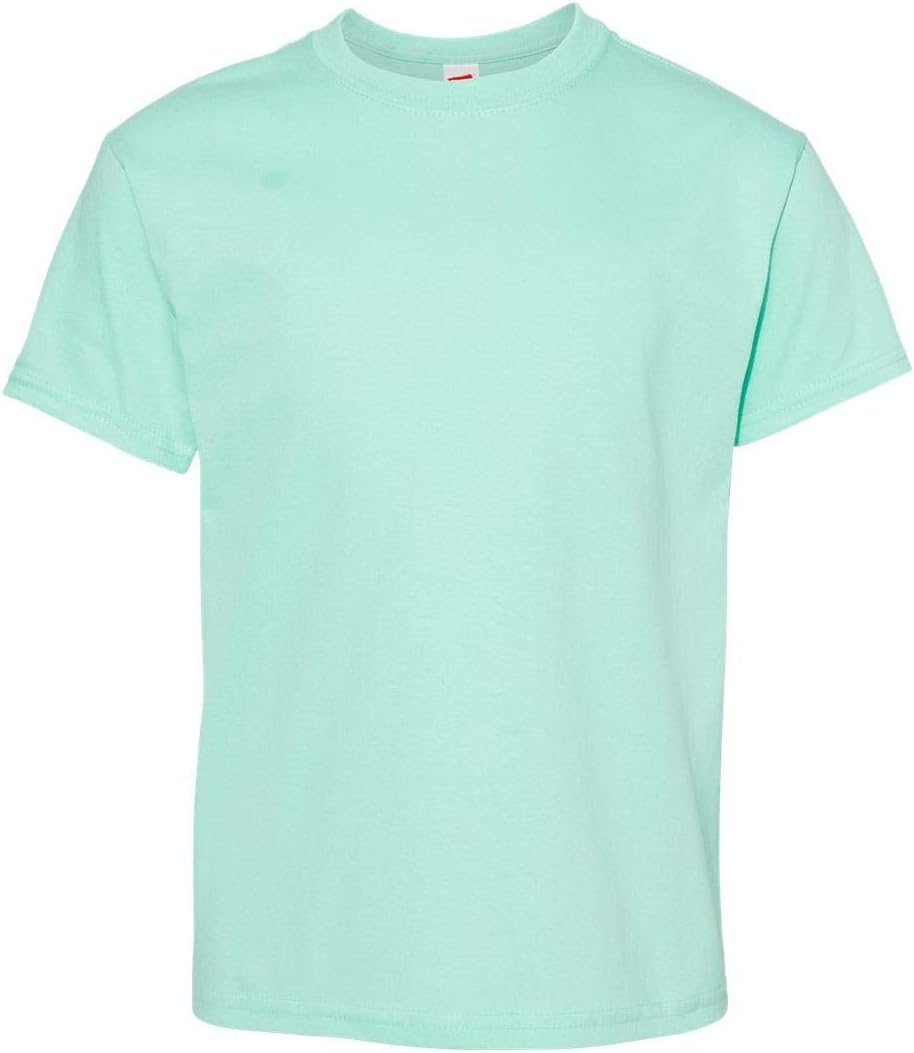 Hanes ComfortSoft Youth Short Sleeve T-Shirt XS Clean Mint - Image 2