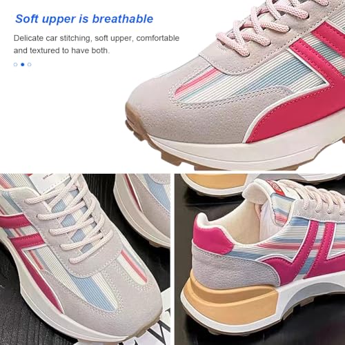 Padgene Sneakers for Women Casual Walking Shoes Comfortable Tennis Lace Up Non-Slip Running Shoes Womens Fashion Sneakers3